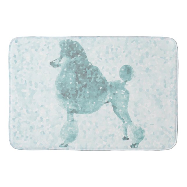 Alfombrilla De Baño Blue Ice Posh Poodle (Anverso)