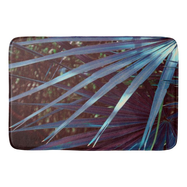 Alfombrilla De Baño Blue Palmetto Dream (Anverso)