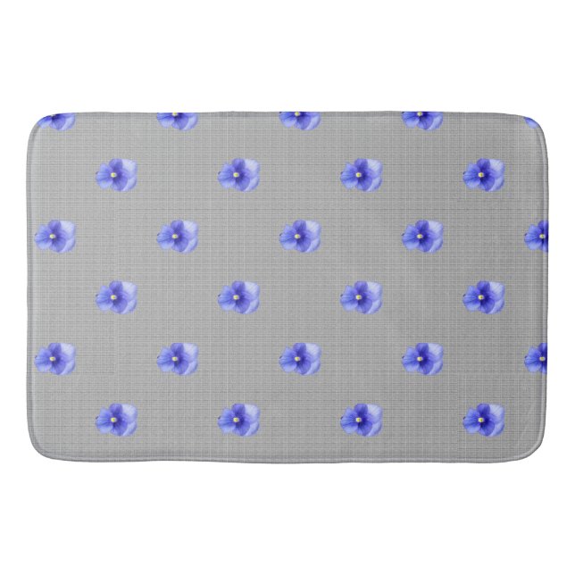 Alfombrilla De Baño Blue Pansy (Anverso)