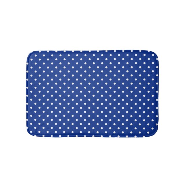 Alfombrilla De Baño Blue Polka Dots Bath Mat (Anverso)