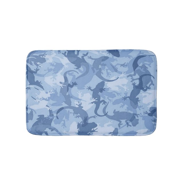 Alfombrilla De Baño Blue Reptile Camouflage Bath Mat (Anverso)