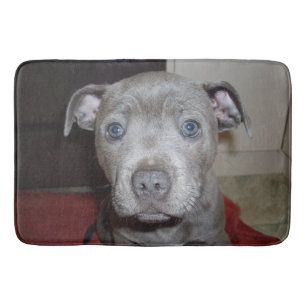 Alfombrilla De Baño Blue Staffordshire Bull Terrier Puppy, Bathmat