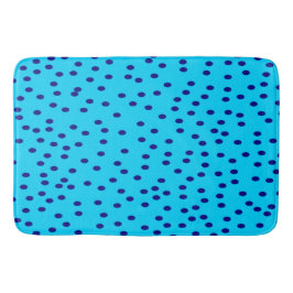 Alfombrilla De Baño Blue Two Toned Polka Dots