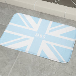 Alfombrilla De Baño Blue Union Jack Reino Unido Bandera Monograma mode