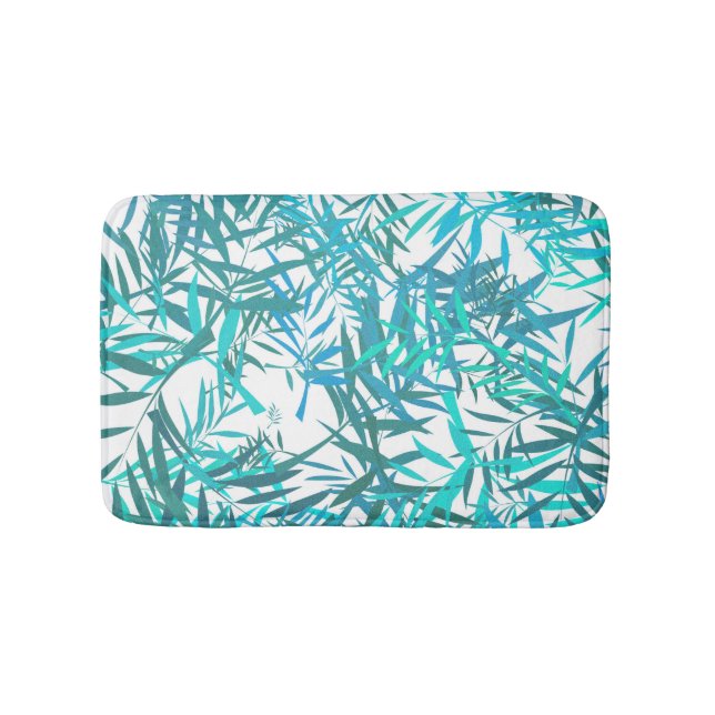 Alfombrilla De Baño Blue Willow Leaves Bath Mat (Anverso)