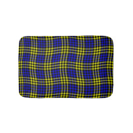 Alfombrilla De Baño Blue Yellow Plaid Checker Seamless Pattern