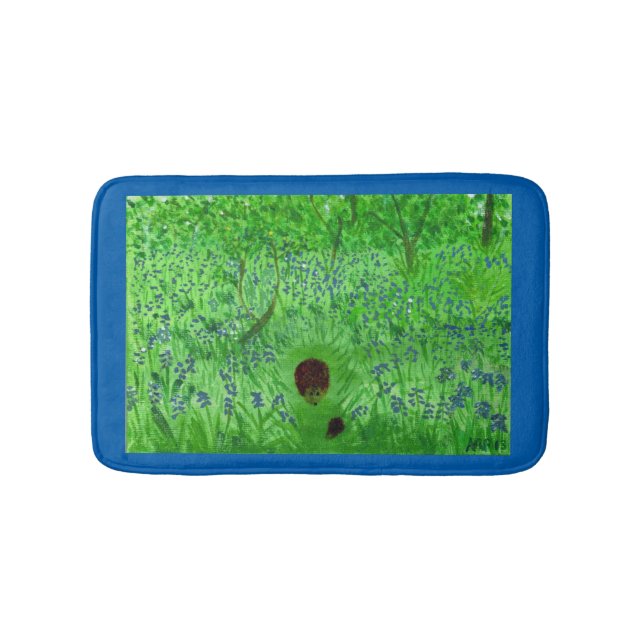 Alfombrilla De Baño Bluebell Woodland Hedghogs (Anverso)