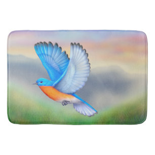 Alfombrilla De Baño Bluebird de la estera de baño de la felicidad