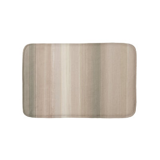 Alfombrilla De Baño Blush Rosa Gris Mauve Abstracto de Rayas