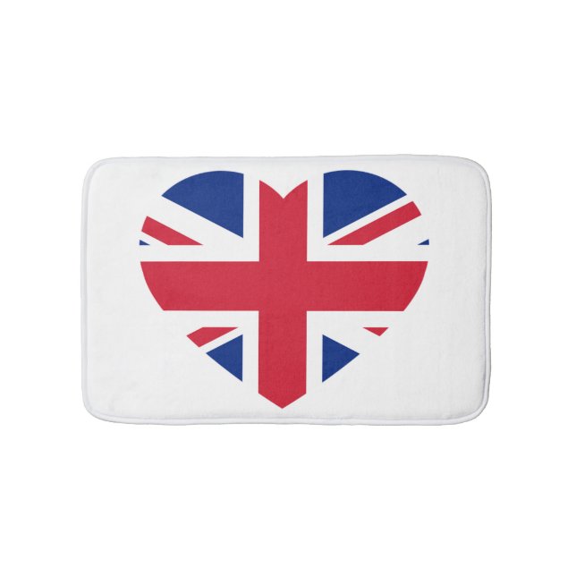 Alfombrilla De Baño Bmcnt de Union Jack Heartflag (Anverso)