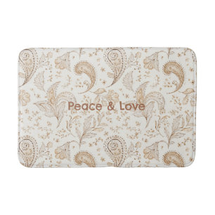 Alfombrilla De Baño Bohemio hippie sesentero paz estampado paisley