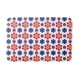 Alfombrilla De Baño Boho Blue Purple Red Flowers Medium Bath Mat