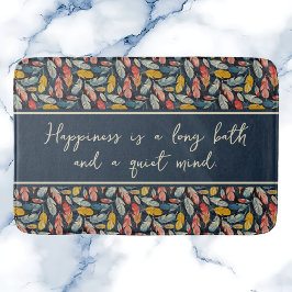 Alfombrilla De Baño Boho Feathered Quiet Mind