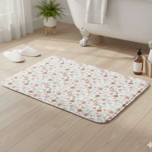 Alfombrilla De Baño Boho Floral Earth Tones flores modernas