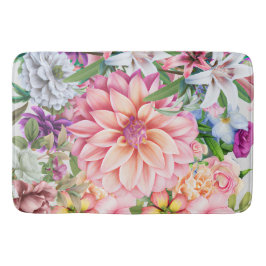 Alfombrilla De Baño Boho floral mixto Lily patrón de flores silvestres