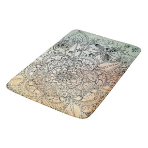 Alfombrilla De Baño Boho Mandala Arte bohemio