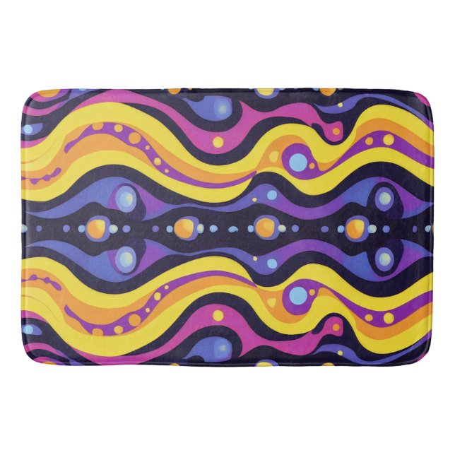 Alfombrilla De Baño Boho Resumen colorido 10 (Anverso)
