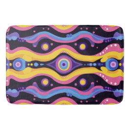 Alfombrilla De Baño Boho Resumen colorido 3