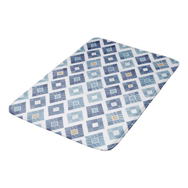 Alfombrilla De Baño Boho Rhombus Modern Chic (Angular)