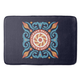 Alfombrilla De Baño Boho Tile Bath Mat