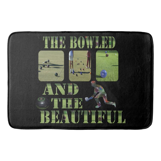 Alfombrilla De Baño Bolas De Césped Bañadas Y Hermosas, (Anverso)