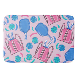 Alfombrilla De Baño Bolas y remo rosados