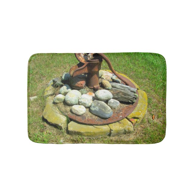 Alfombrilla De Baño Bombeo de mano antigua (Anverso)