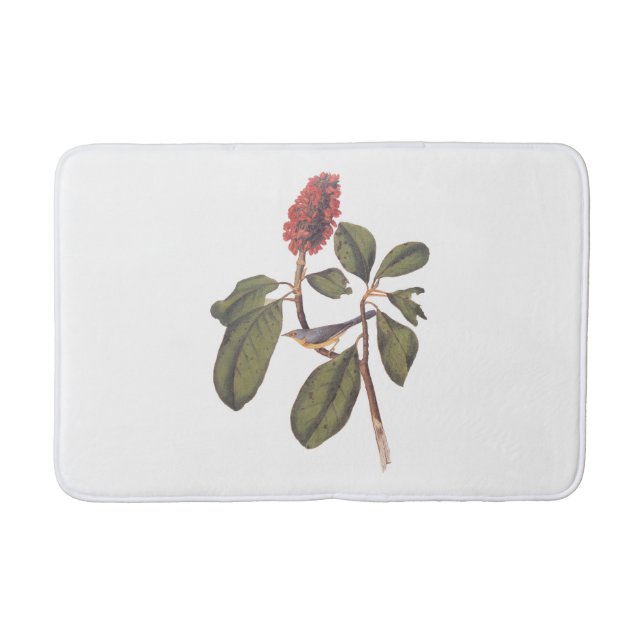 Alfombrilla De Baño Bonaparte Flycatcher Canada Warbler Audubon Bird (Anverso)