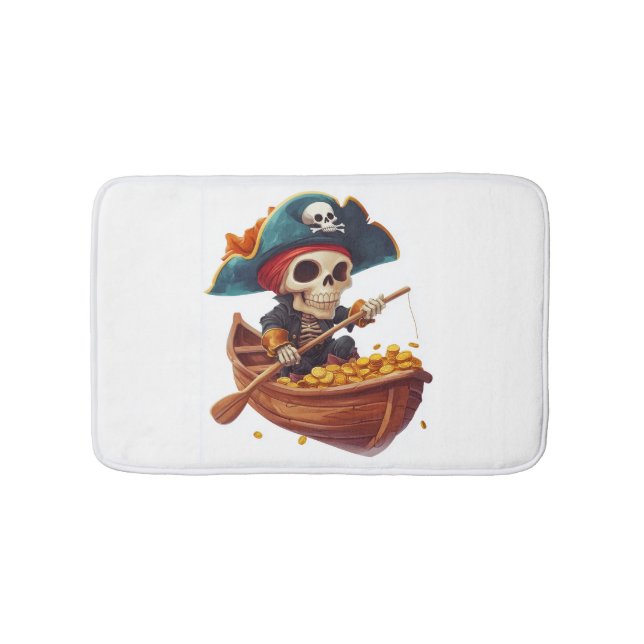 Alfombrilla De Baño Bone Buccaneer � Funny Pirate Skull (Anverso)