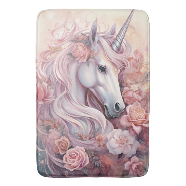 Alfombrilla De Baño Bonita unicornio (Frente vertical)