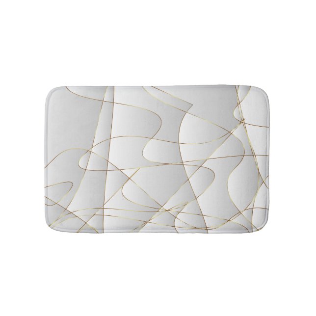 Alfombrilla De Baño Bonitas líneas de oro (Anverso)