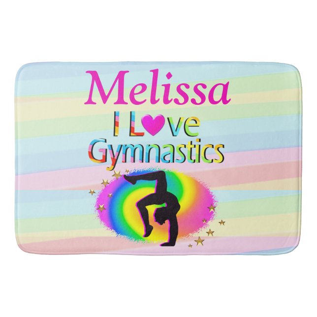 ALFOMBRILLA DE BAÑO BONITO ME ENCANTA LA GIMNASTICA PERSONALIZADA MAT  (Anverso)