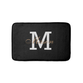 Alfombrilla De Baño Bonito oro negro personalizado