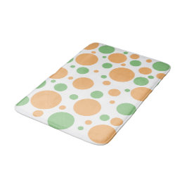 Alfombrilla De Baño Bonito Sage Green Naranja Polka Dots