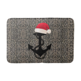 Alfombrilla De Baño bonito y elegante ANCHOR náutico con SANTA HAT |