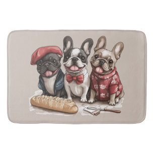 Alfombrilla De Baño Bonjour Bulldogs Franceses