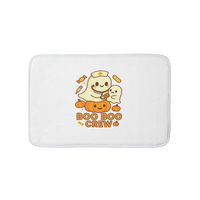 Alfombrilla De Baño Boo Boo Crew Enfermera Fantasma Clásica Camiseta (Anverso)