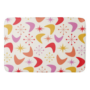 Alfombrilla De Baño Boomerang de mediados del siglo XX con estallidos