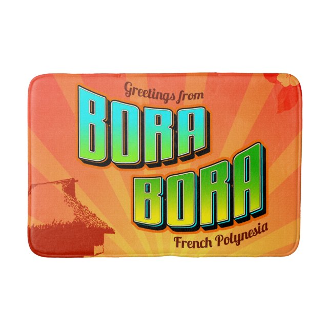 Alfombrilla De Baño Bora Bora Polinesia Francesa Mat de baño (Anverso)
