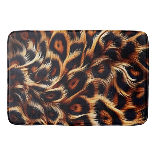 Alfombrilla De Baño Borde leopardo: añade un diente exótico a tu ducha (Anverso)