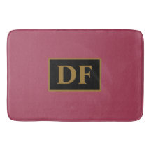 Borgoña personalizado Con Iniciales De Oro Mat De 