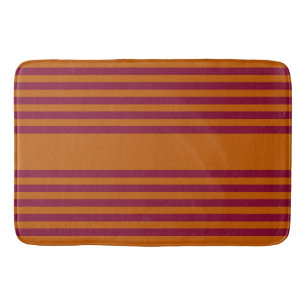 Alfombrilla De Baño Borgoña rojo y naranja quemado patrón de cinco ray