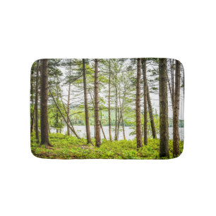 Alfombrilla De Baño Bosque Acadia Maine y lago