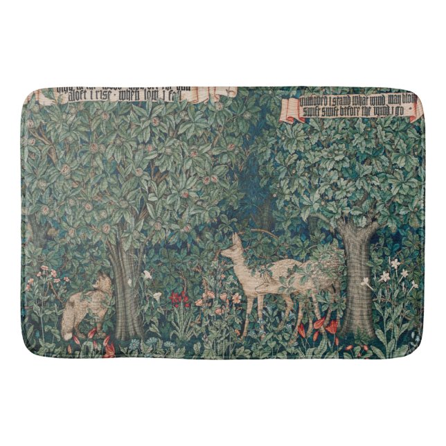 Alfombrilla De Baño Bosque Botánico de Animales de Greenery William Mo (Anverso)