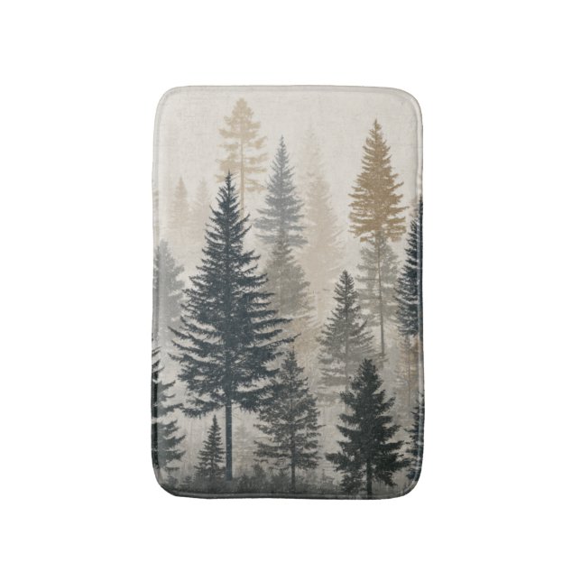 Alfombrilla De Baño Bosque de Pinos (Frente vertical)