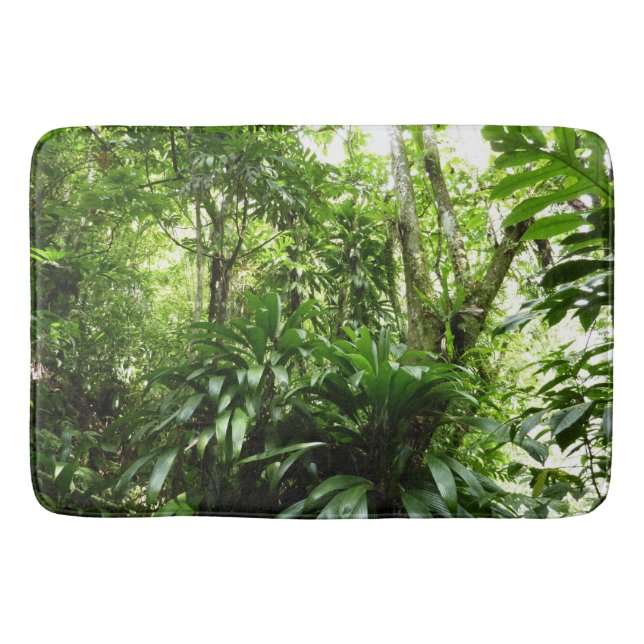 Alfombrilla De Baño Bosque lluvioso dominicano I Naturaleza tropical v (Anverso)