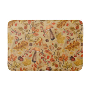 Alfombrilla De Baño Bosque otoñal en ocre
