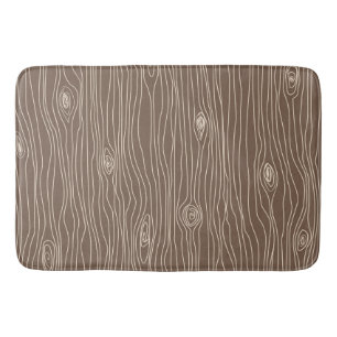 Alfombrilla De Baño Bosque rústico caprichoso de grano de madera