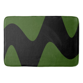 Alfombrilla De Baño Bosque verde moderno río negro