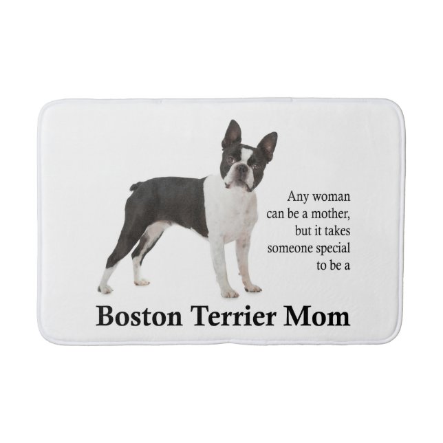 Alfombrilla De Baño Boston Terrier Mom Bath Mat (Anverso)